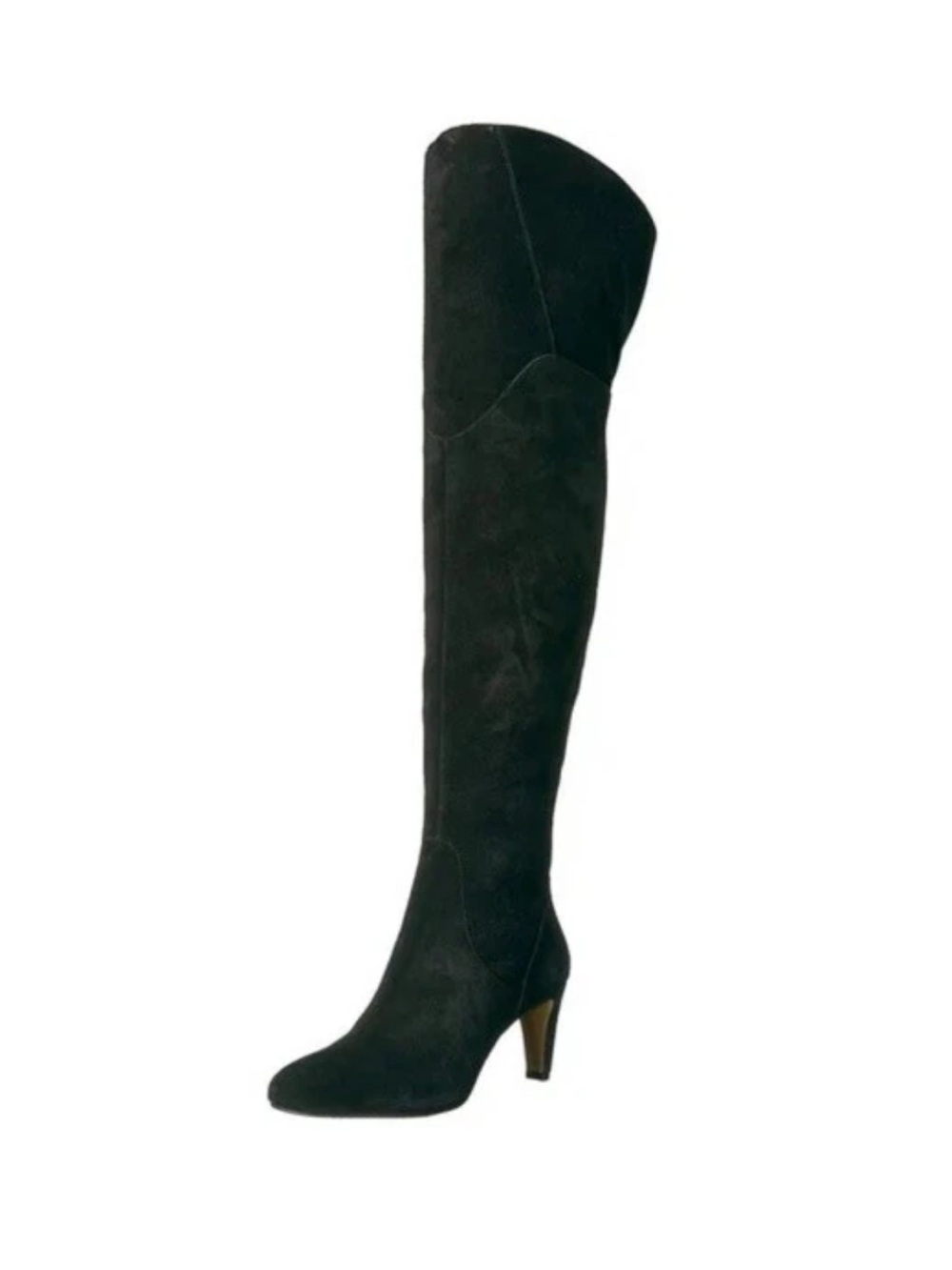 Vince Camuto Black Suede Knee-High Heeled Boots US 6